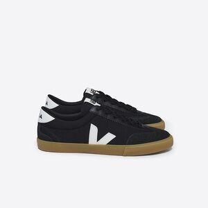 Veja Black and White Canvas Sneakers